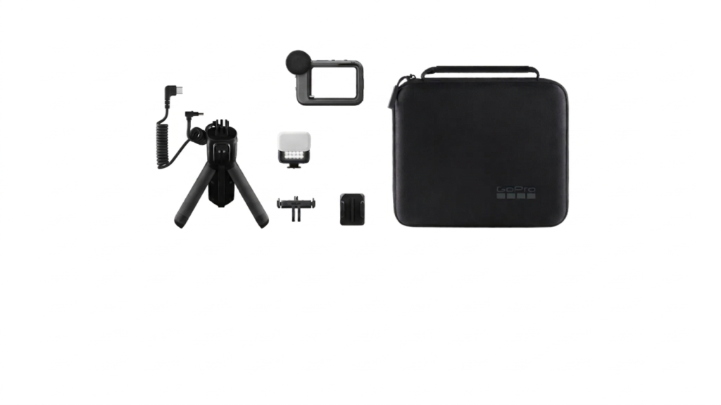 Ultimate GoPro Accessories Bundle with Compact Tripod, Media Mod, LED Light, and Rugged Carry Case